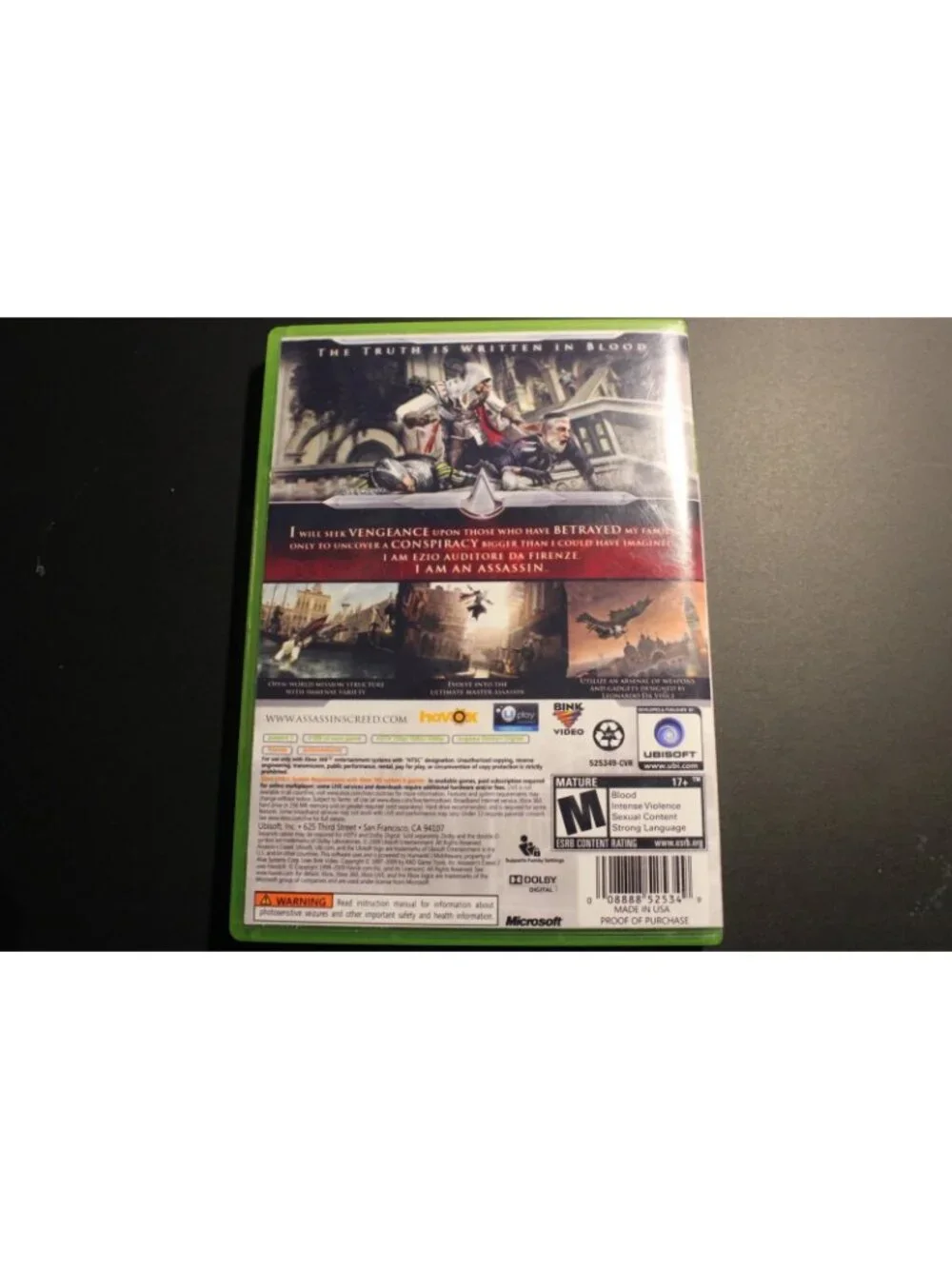 Ubisoft Assassin's Creed II (RCA)- Xbox 360